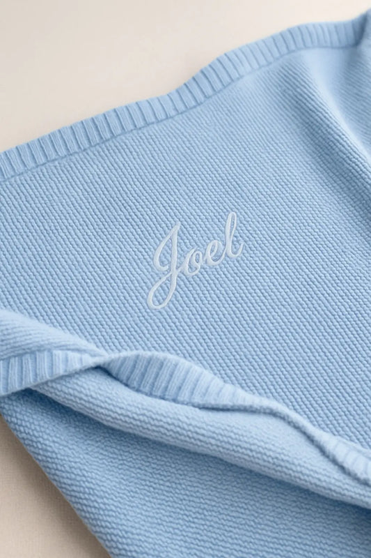 Couverture bébé en maille  personnalisée Calins de Mamans
