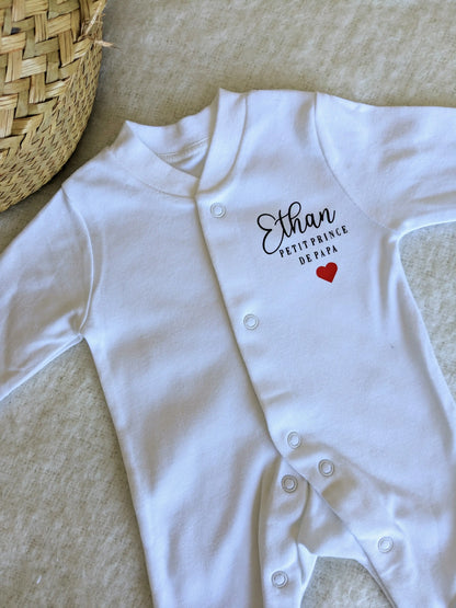 Pyjama personnalisé Bébé mixte Prénom + surnom Calins de Mamans