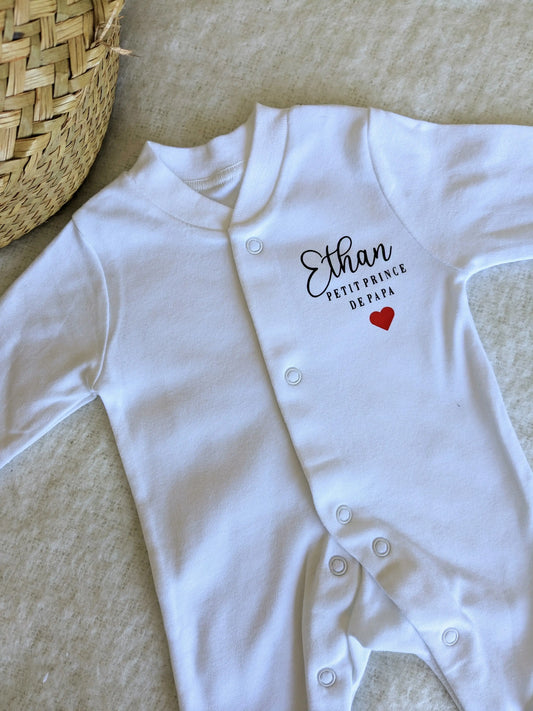 Pyjama personnalisé Bébé mixte Prénom + surnom Calins de Mamans